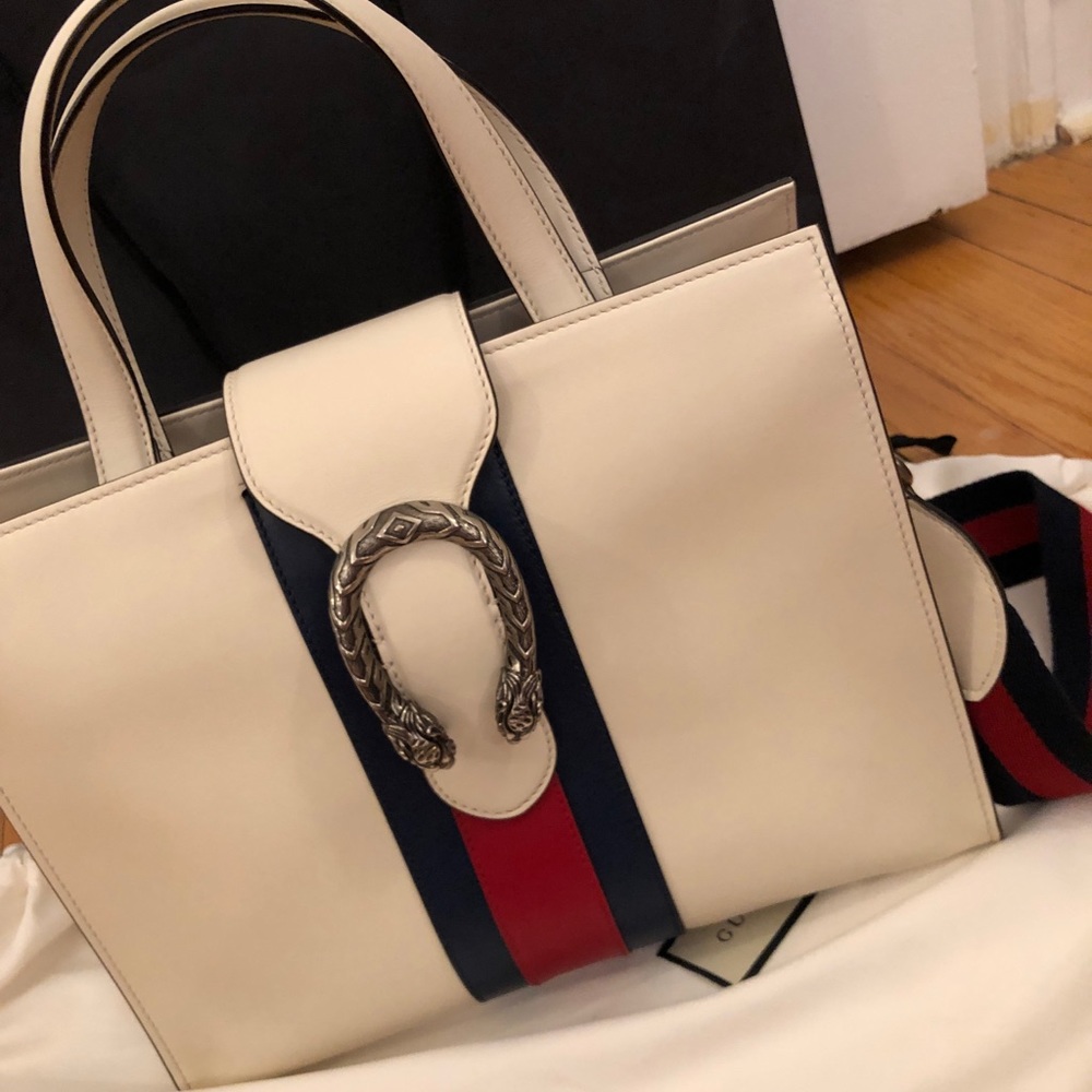 GUCCI Dionysus Medium Web-Stripe Top-Handle Bag